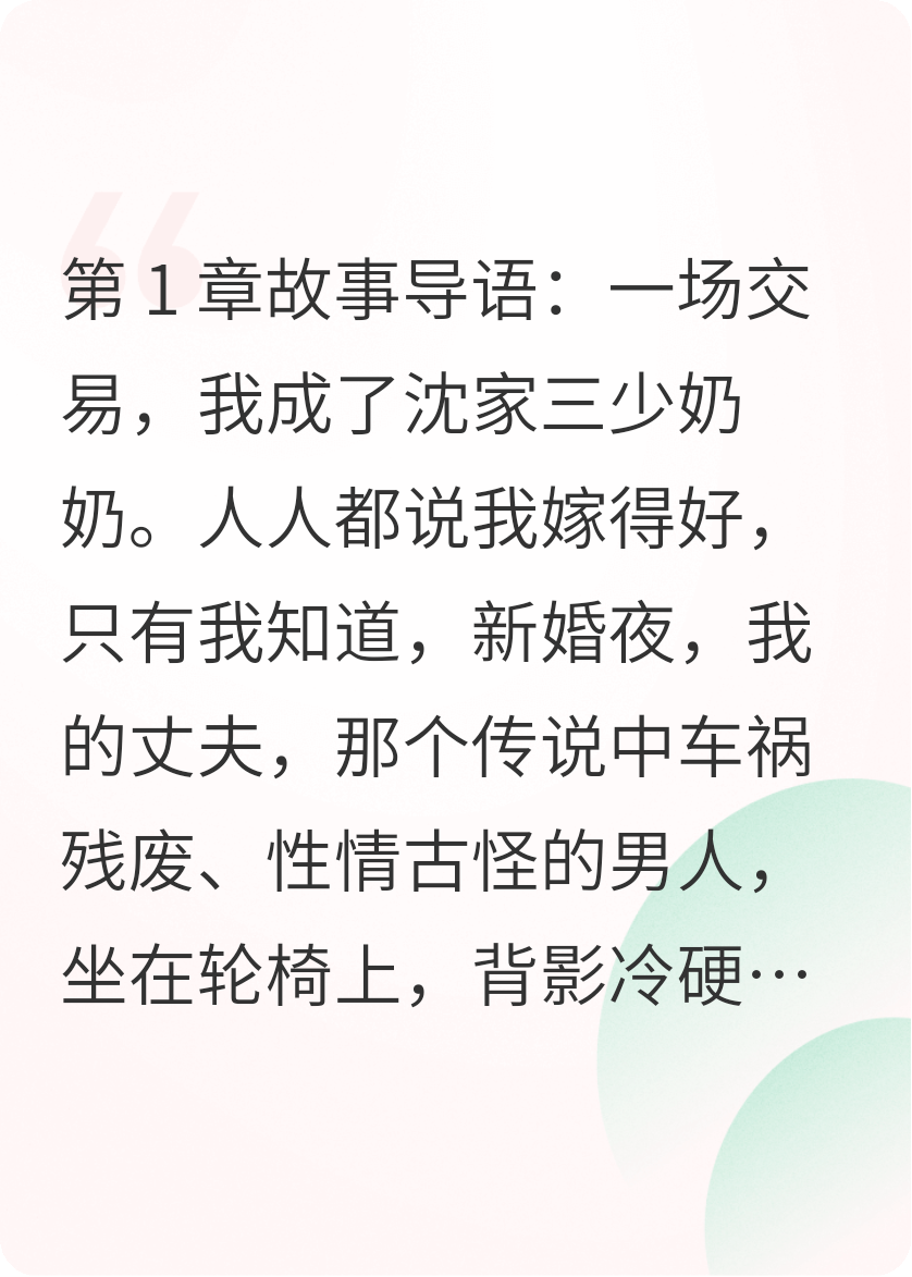 哪本小说的主角有沈聿之高远？
