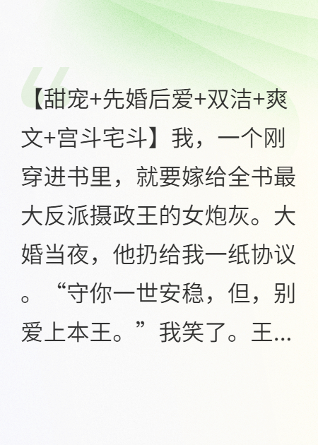 摄政王他，夜夜为我神魂颠倒畅销书籍