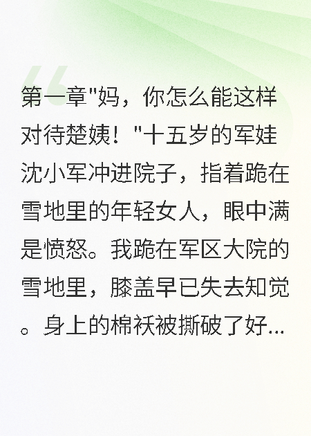 八零年代我被冷面首長娶回家