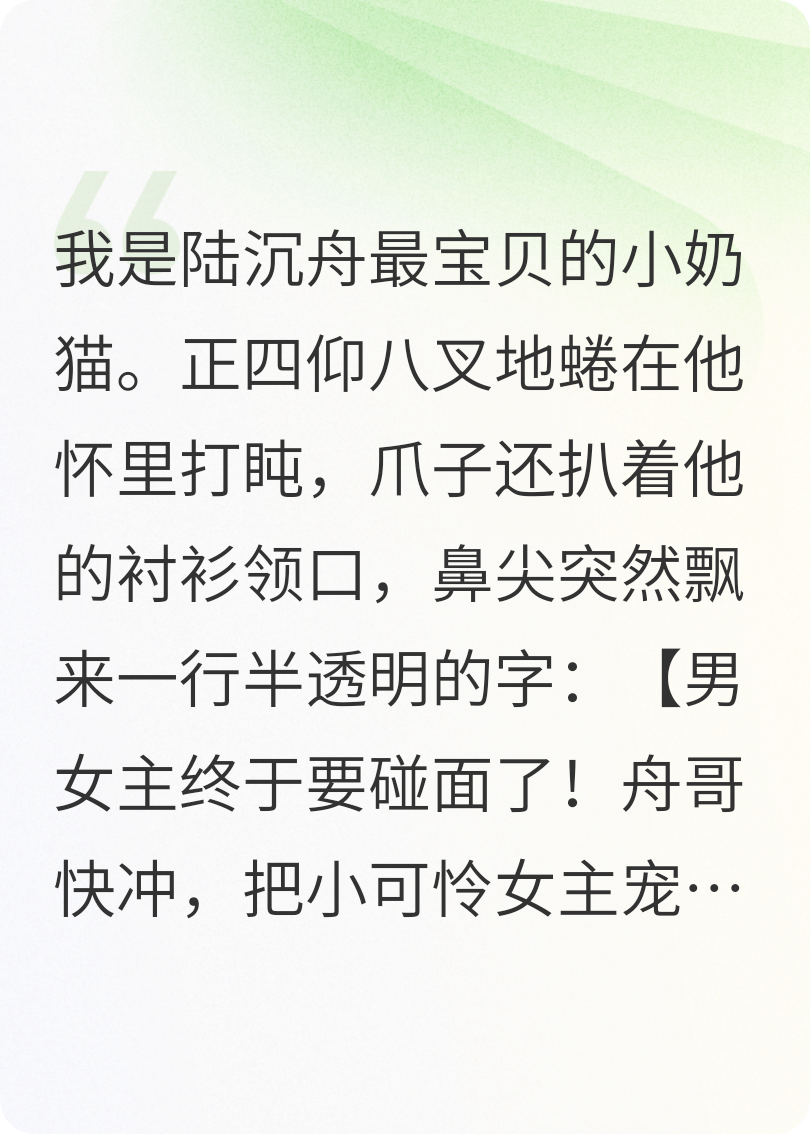 總裁的傻貓變人了