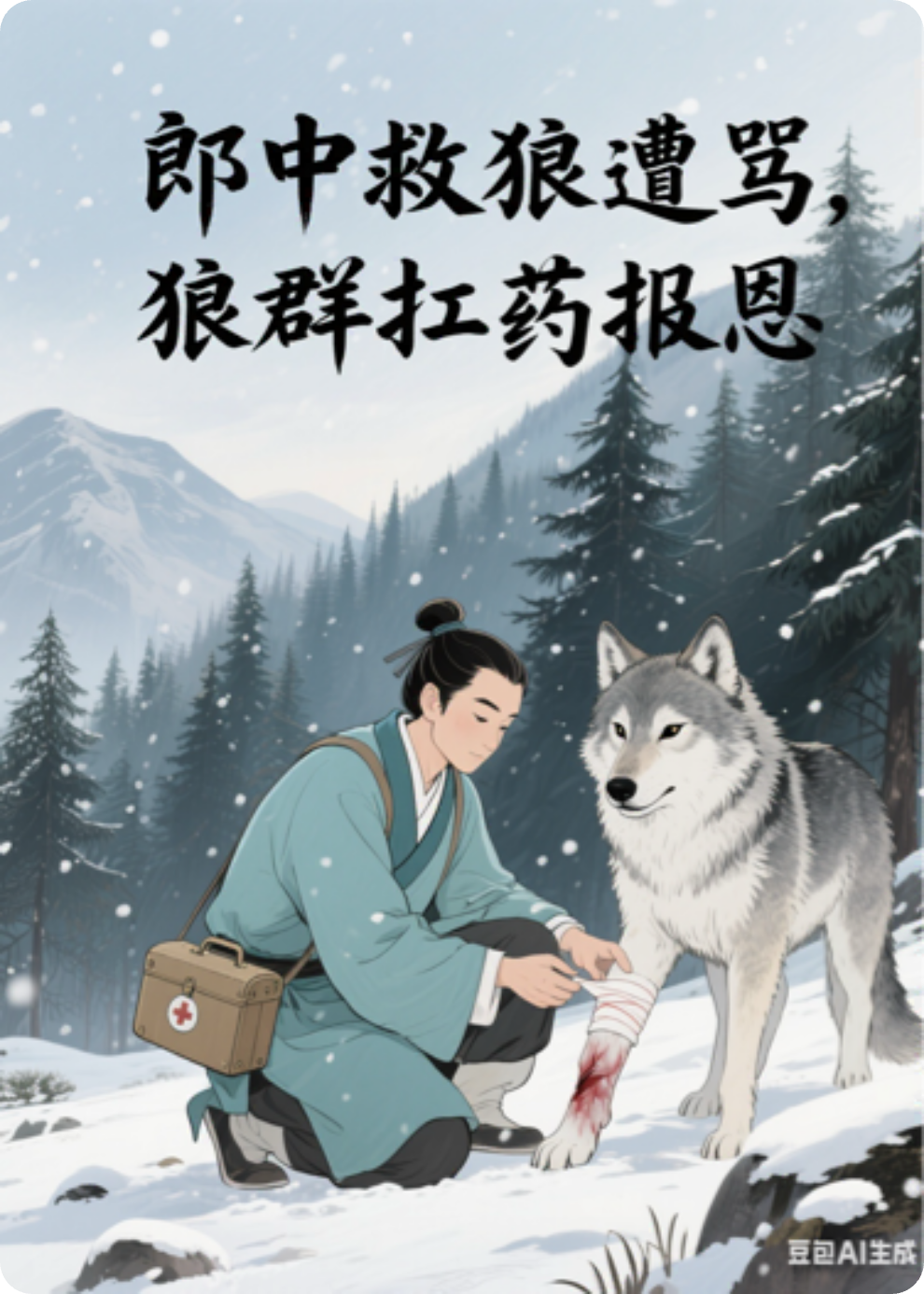 郎中救狼遭罵，狼群扛藥報恩