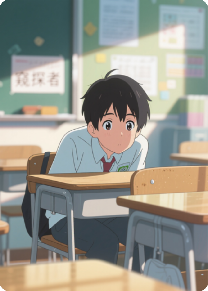 課桌上的窺探者