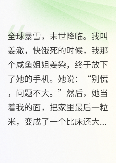 末世餓肚，姐姐放大一粒米