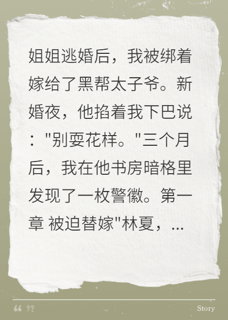  替嫁后发现老公是卧底