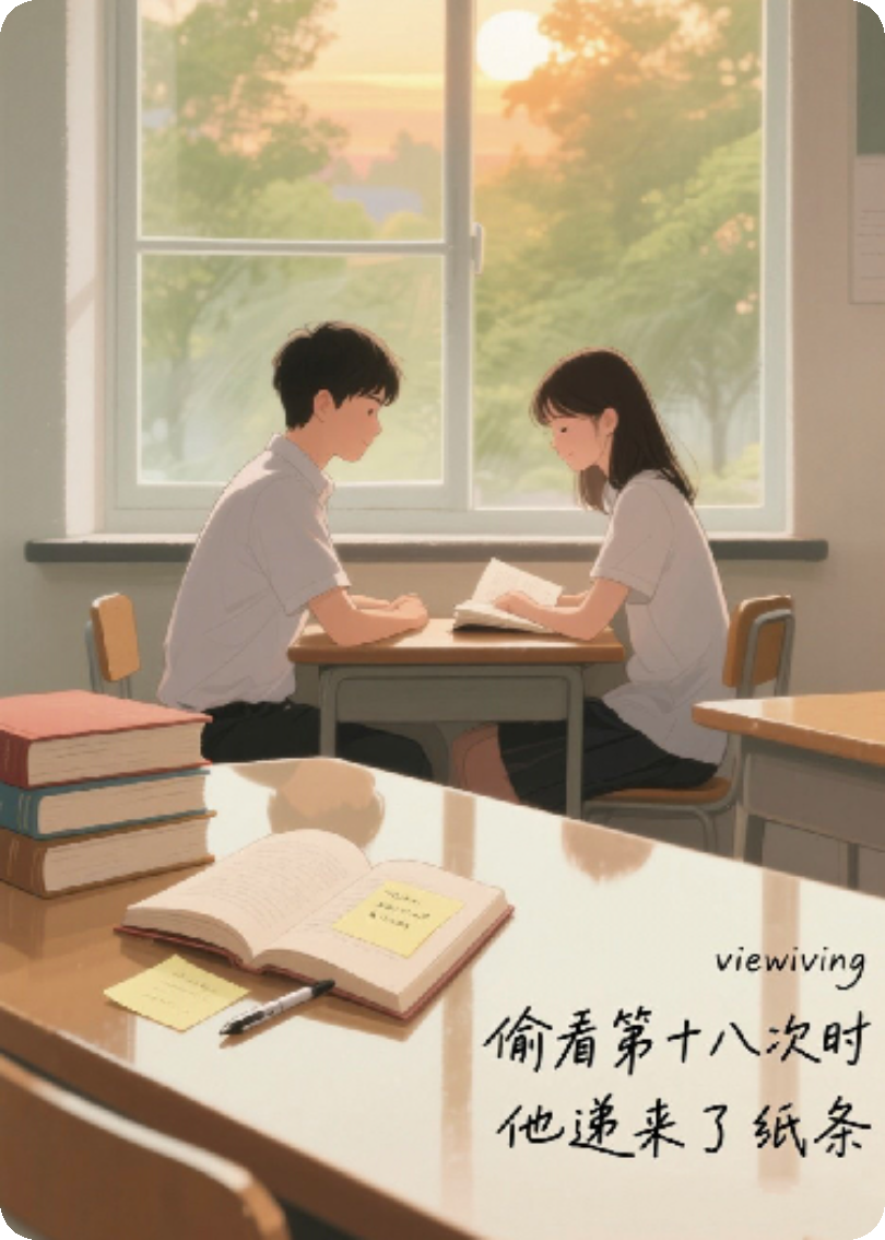 偷看第十八次時(shí)，他遞來(lái)了紙條