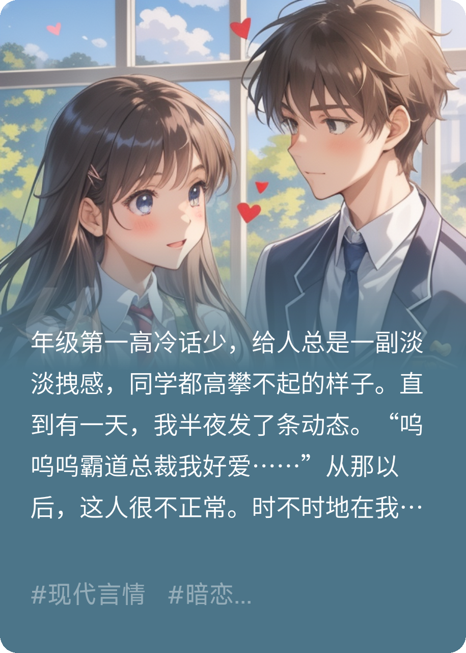 發(fā)朋友圈后，高冷學(xué)霸對我狂輸霸道語錄