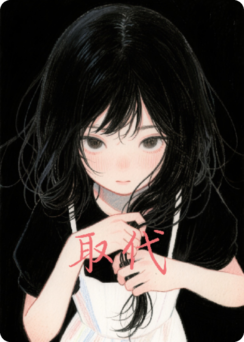 取代.