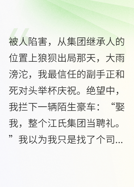 被坑后怒嫁司機，老公竟是京圈帝王