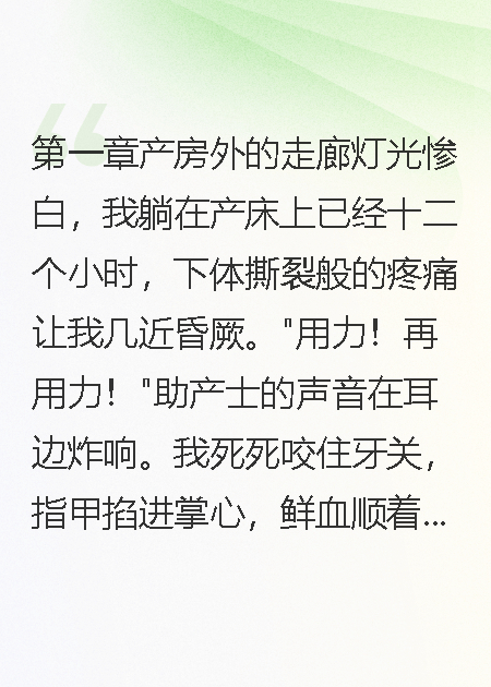 難產(chǎn)夜，首長(zhǎng)老公為白月光殉情了