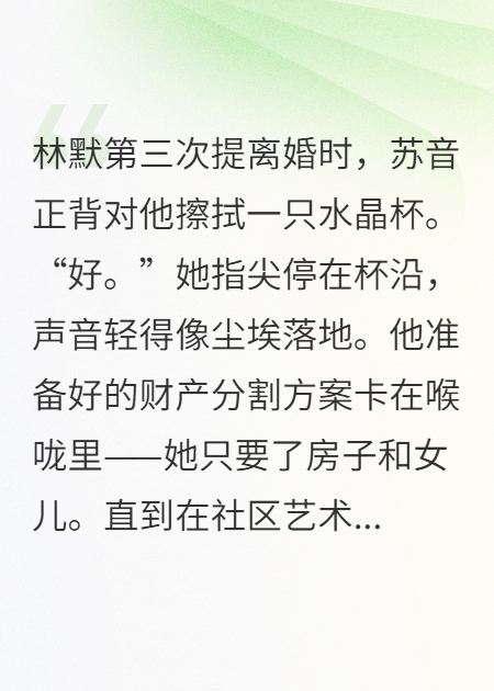 林默第三次提離婚時