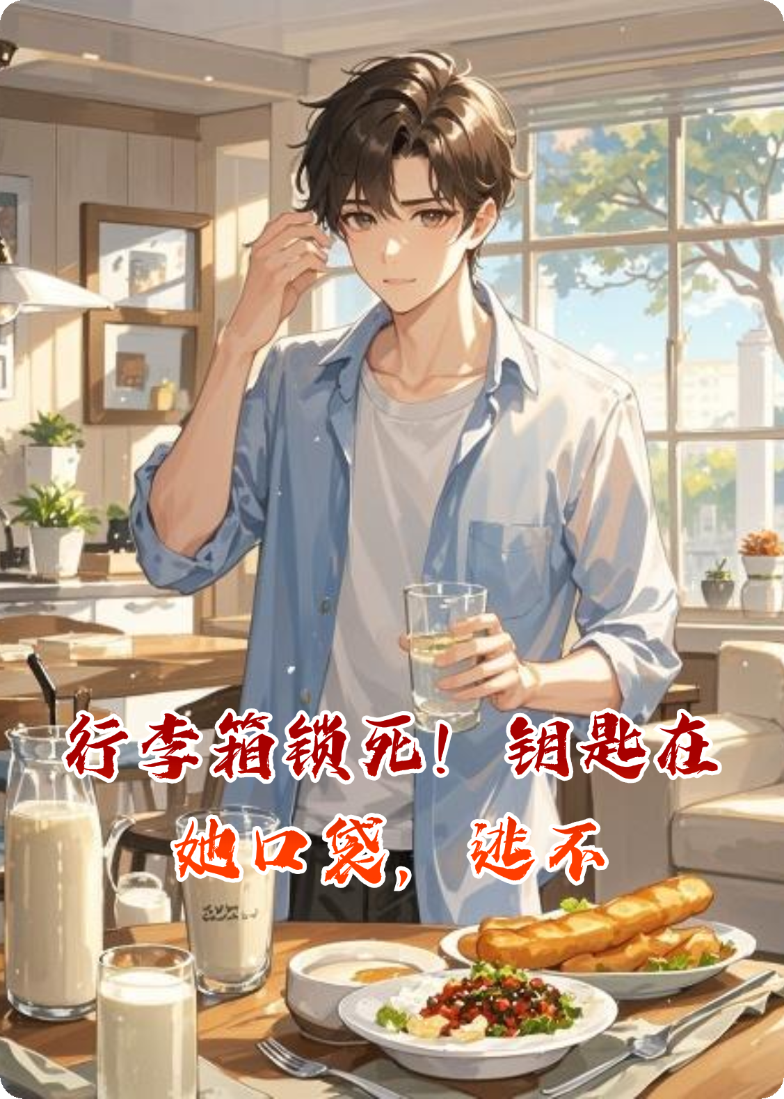 行李箱鎖死！鑰匙在她口袋，逃不