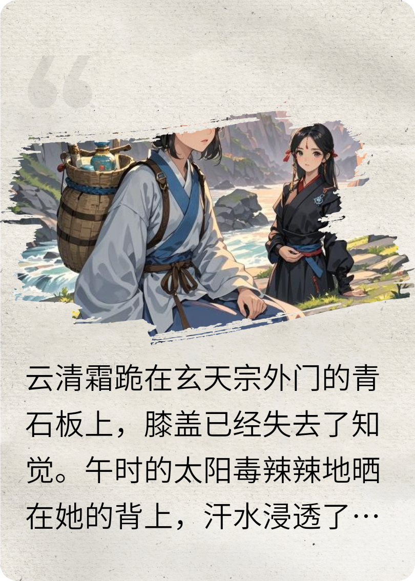 哪本小说的主角有云清霜月无瑕？
