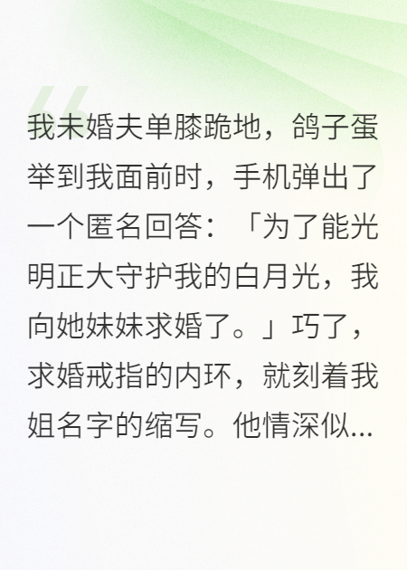 熱搜！替身未婚妻才是真白月光