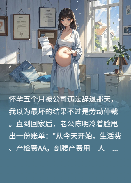 懷孕期間被公司辭退，老公想AA制