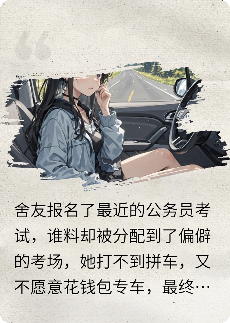 舍友考公失败，却怪我好心送她