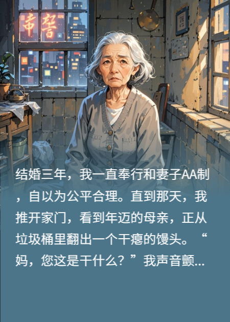 AA制婚姻惡果，竟讓母親撿垃圾吃