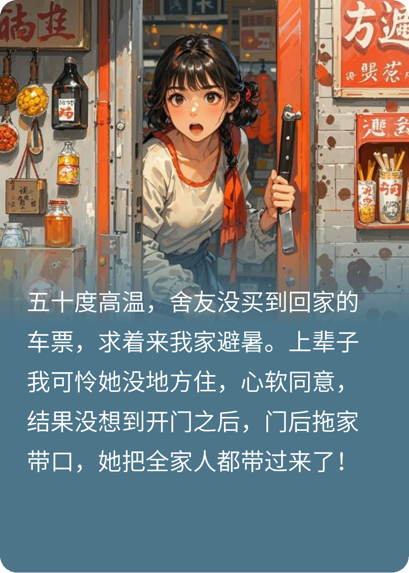 高溫斷電，舍友帶全家來(lái)我家避暑
