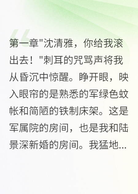 重生后我讓首長(zhǎng)老公追妻火葬場(chǎng)