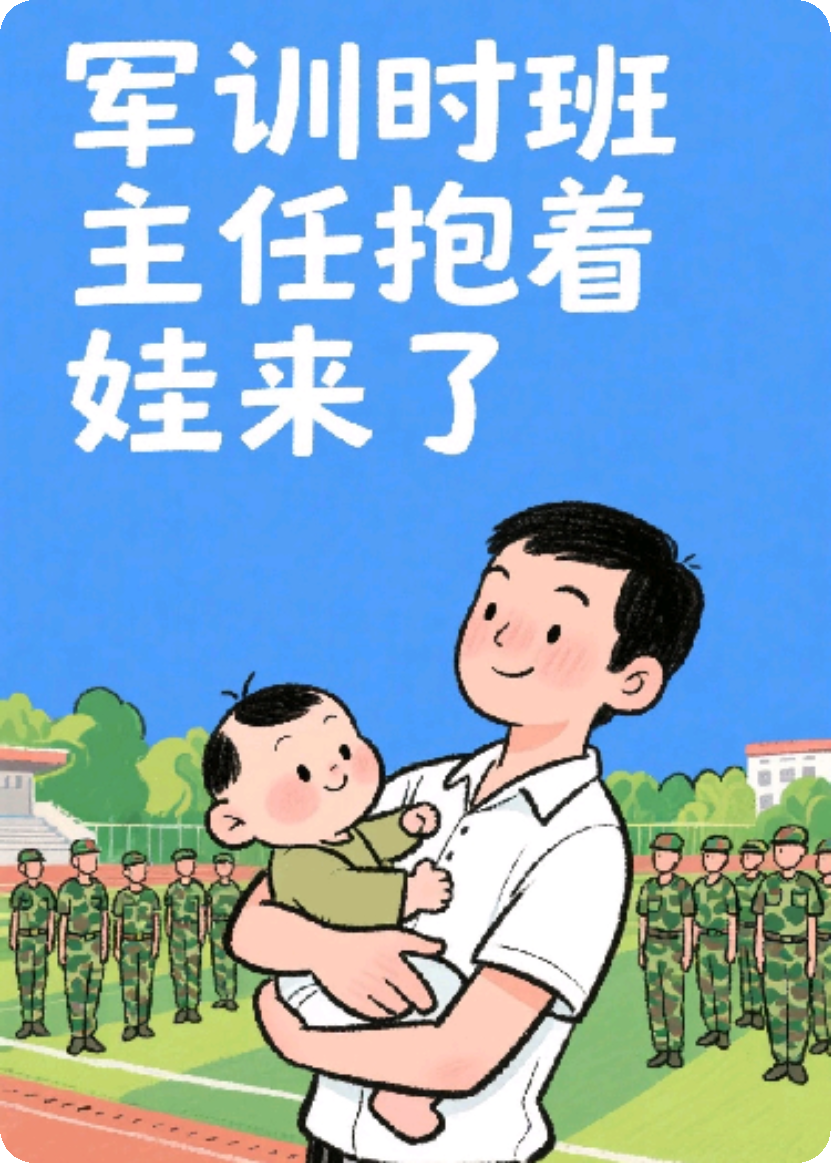 軍訓(xùn)時(shí)班主任抱著娃來(lái)了