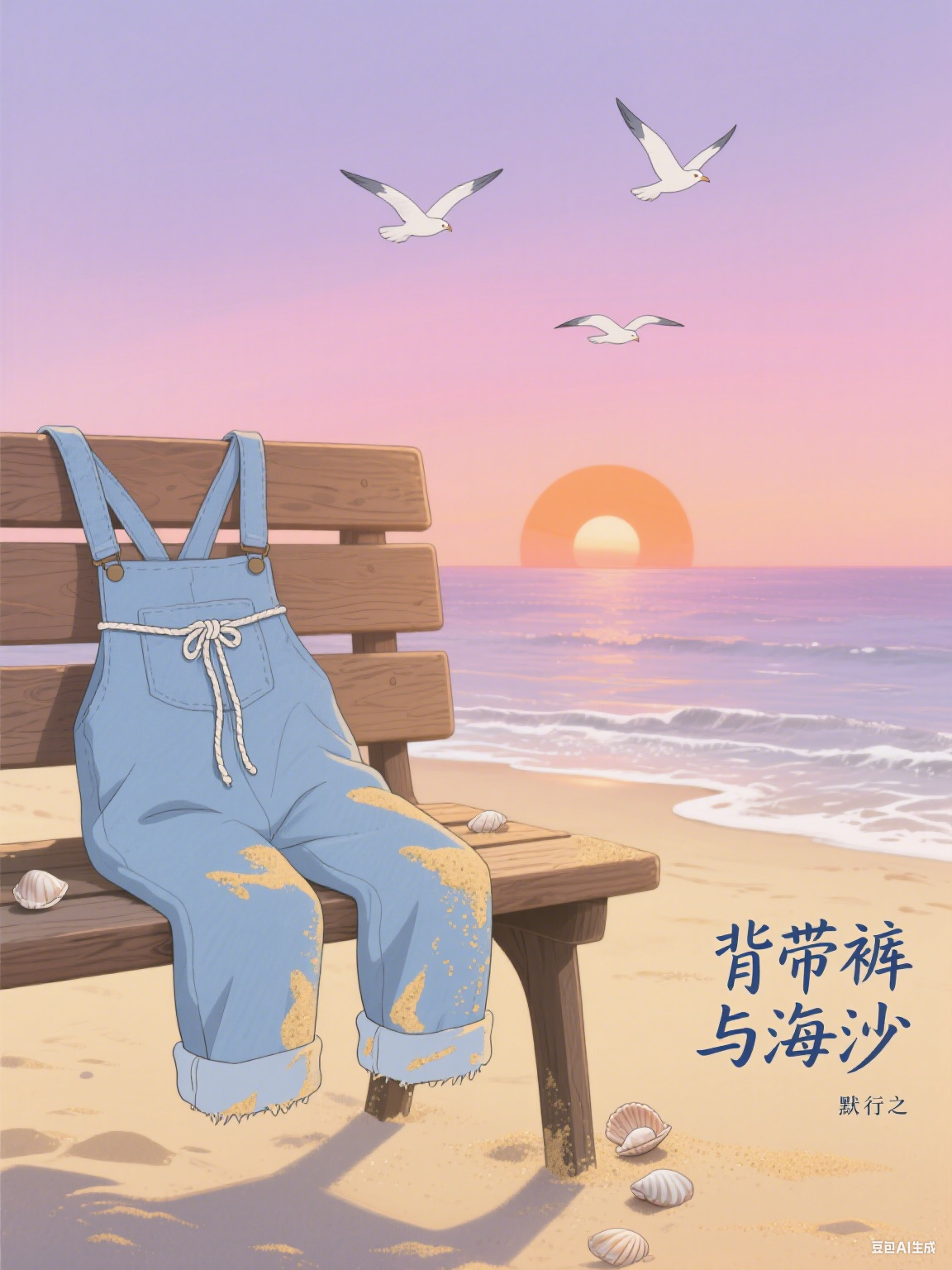 背帶褲與海沙