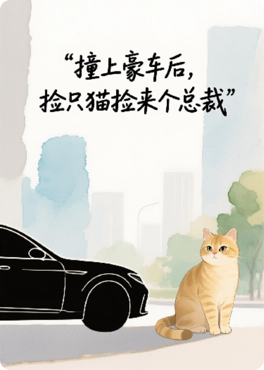 撞上豪車后，撿只貓撿來個(gè)總裁