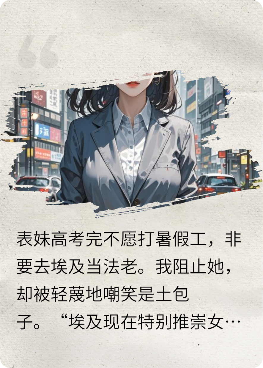 我送不愿打暑假工的表妹當法老