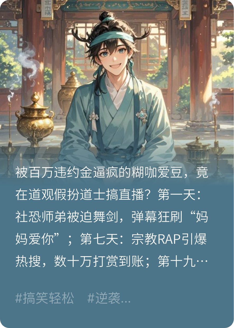負(fù)債百萬后，他假扮道士在線整活