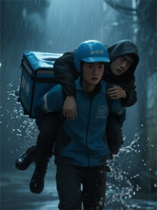 暴雨夜送單的我，救了全城首富