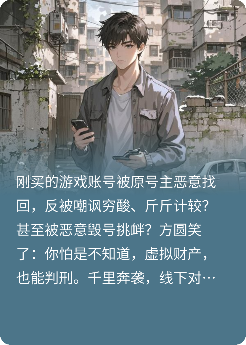 游戲賬號(hào)被找回后，我找上了門
