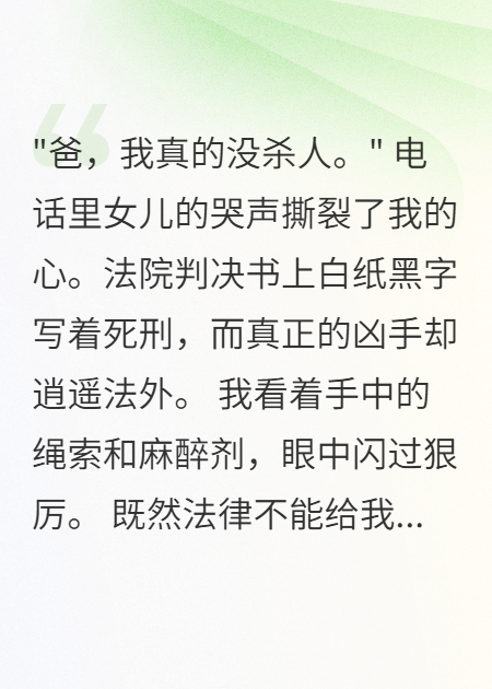 女儿三天后执行死刑我劫持了凶手书荒必看
