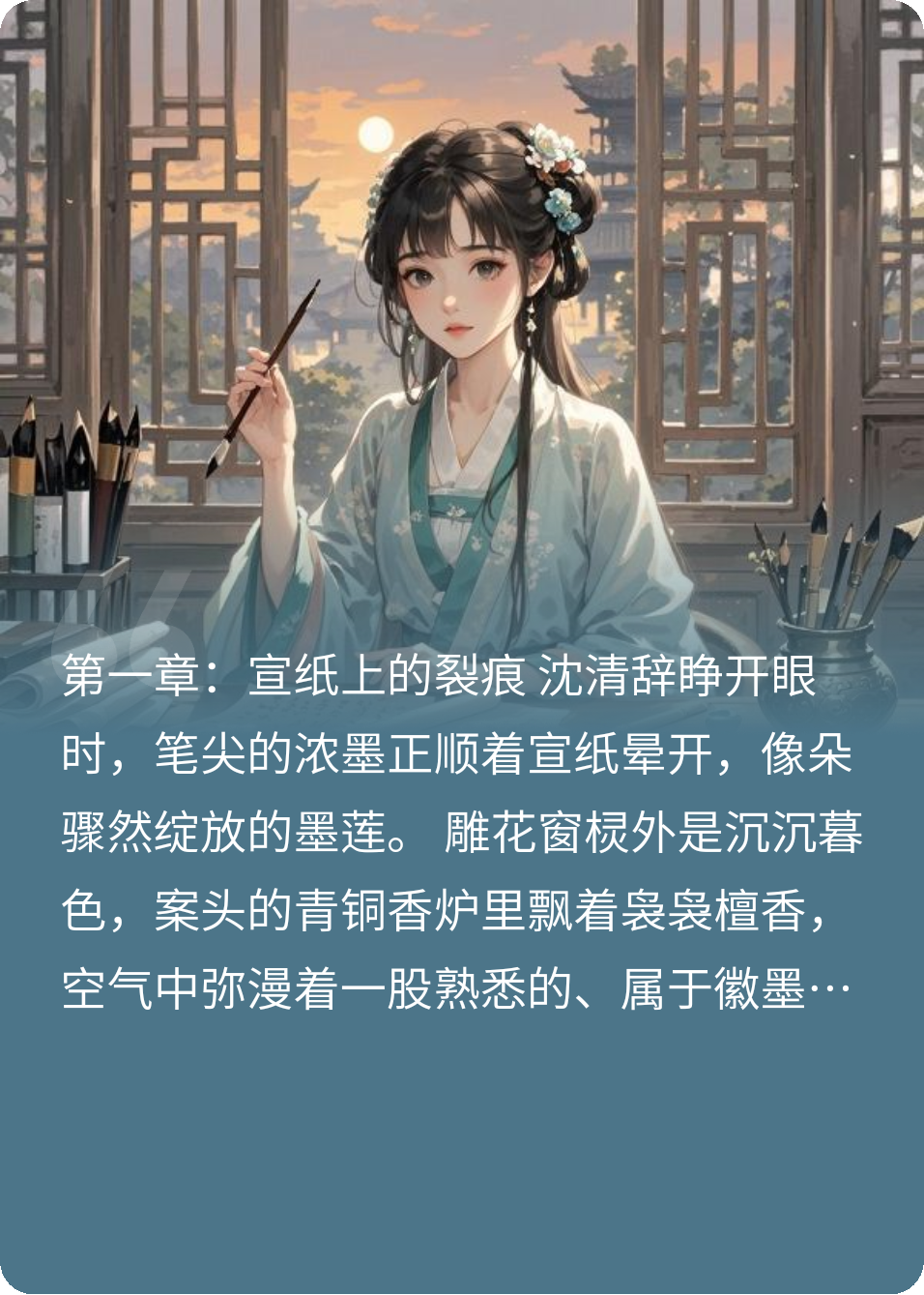 墨染青花，月照归人