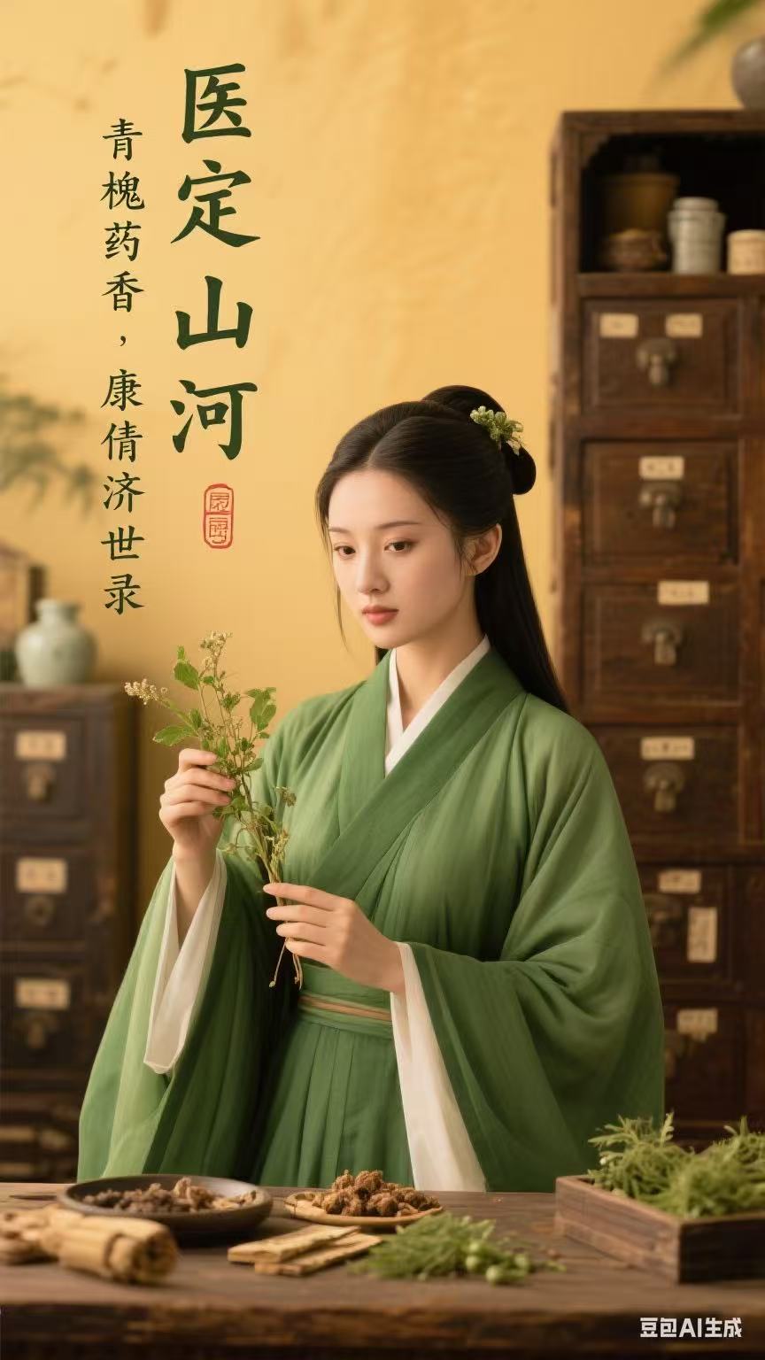 醫定山河，青槐藥香，康倩濟世錄