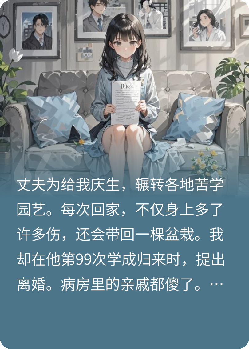 丈夫?yàn)槲铱鄬W(xué)園藝，我卻堅(jiān)持離婚
