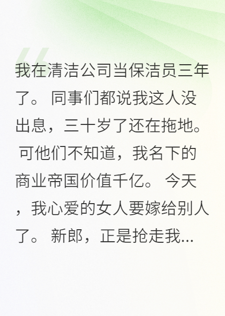 隐婚总裁，别装了完整作品
