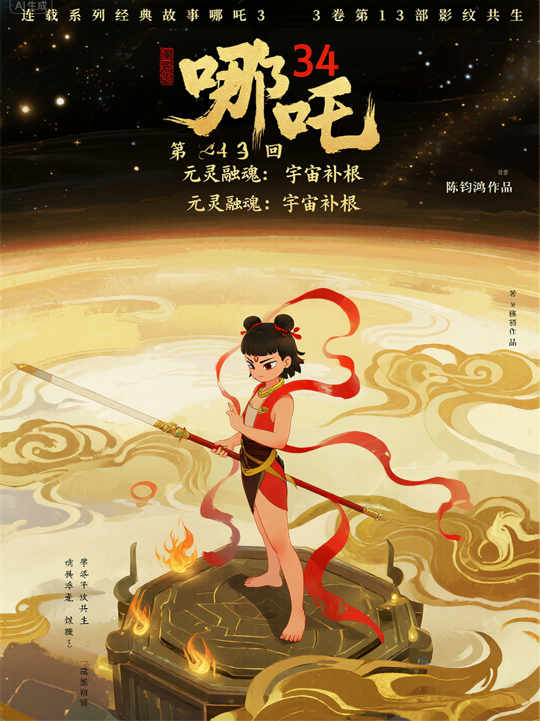 哪吒3卷第13部影紋共生第34回元靈融魂：宇宙補(bǔ)根