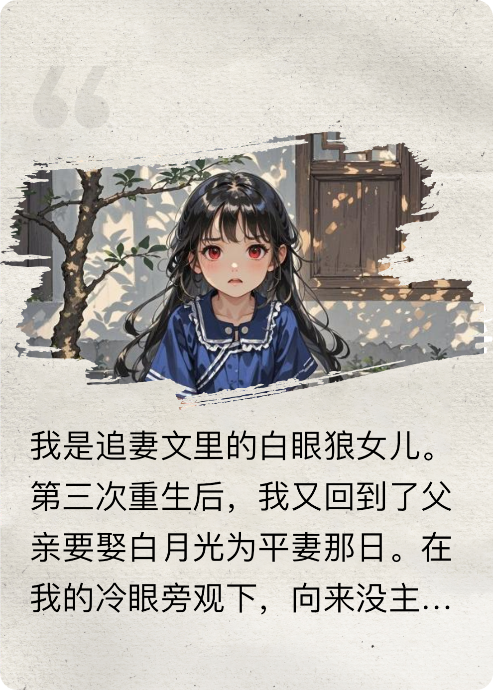 追妻文里的白眼狼女儿