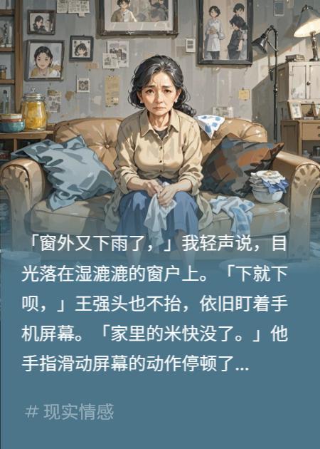 《丈夫挣钱我顾家，给我的钱花完了》全文免费
