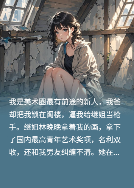 繼姐偷稿成名？贈“絕筆”一幅