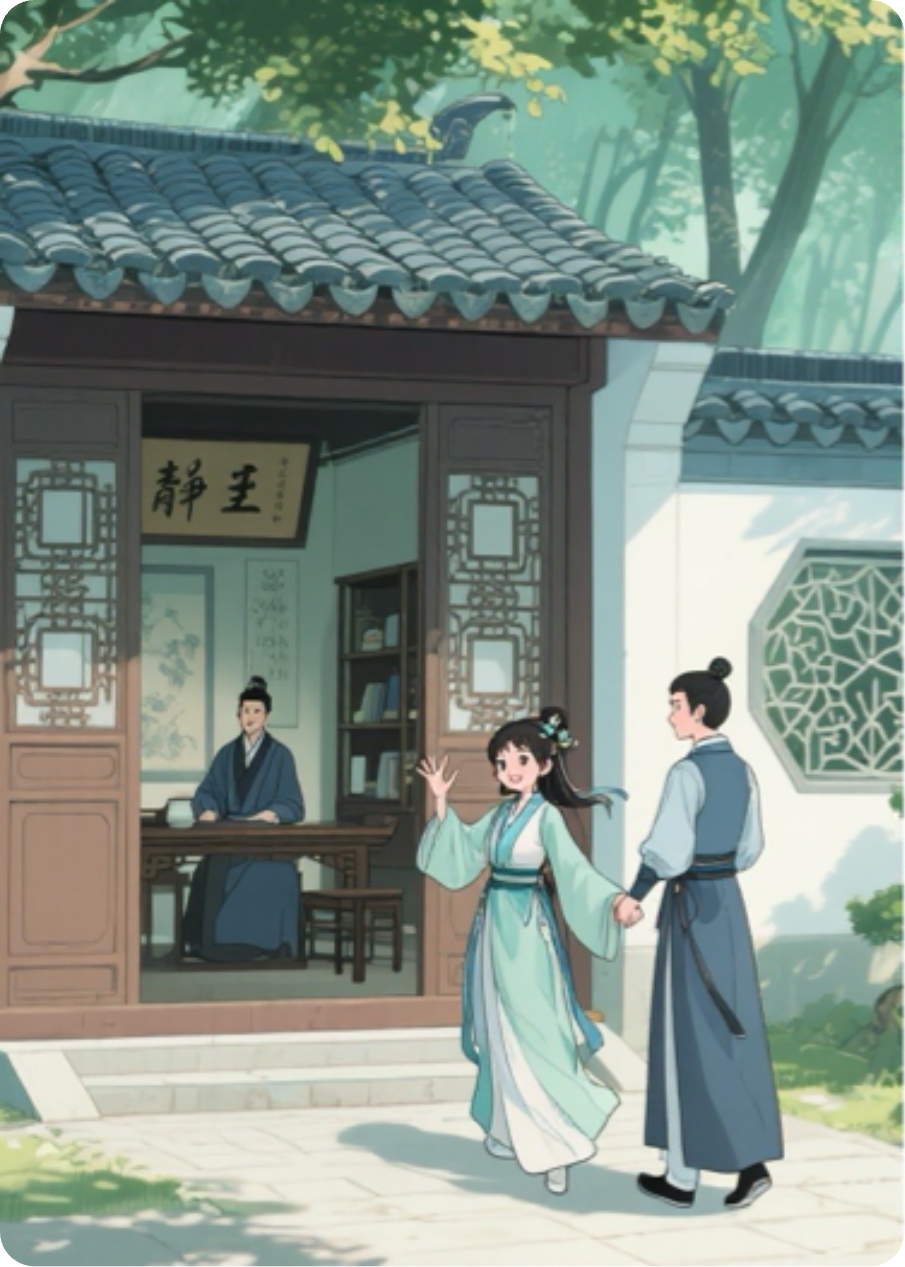 清風(fēng)入畫(huà)，繁花映雪