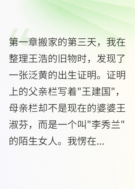 主角叫王浩李华茂的小说名字是什么？