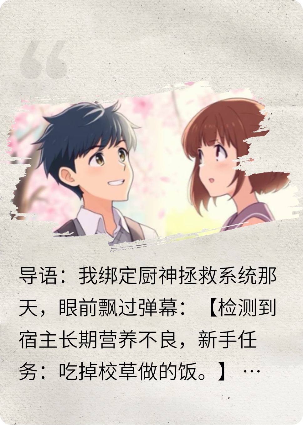 綁定廚神系統后，吃校草的飯