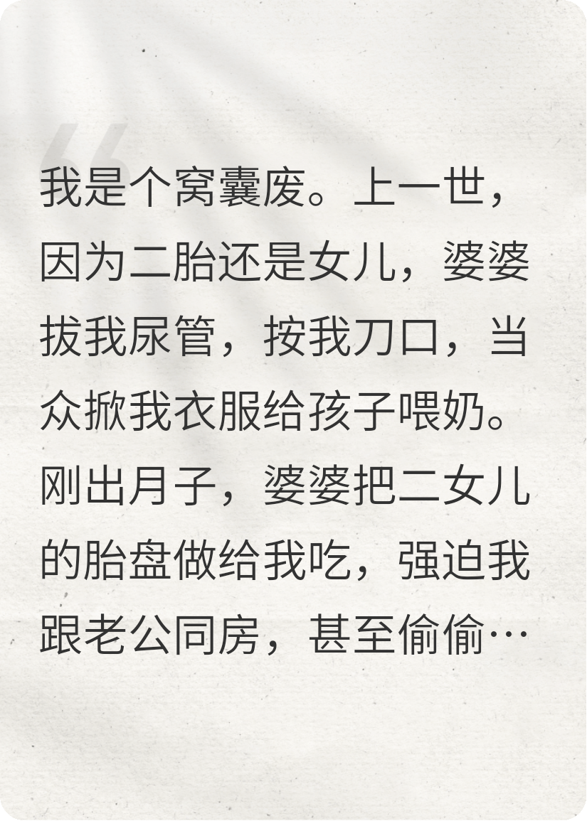 重生后我掀了婆家的天