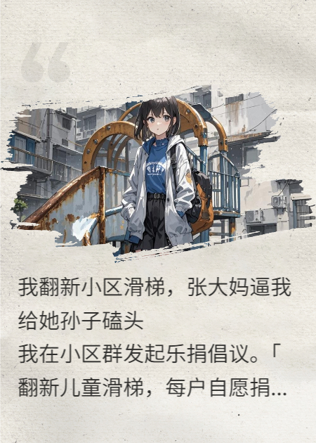我翻新小區滑梯，張大媽逼我給她孫子磕頭