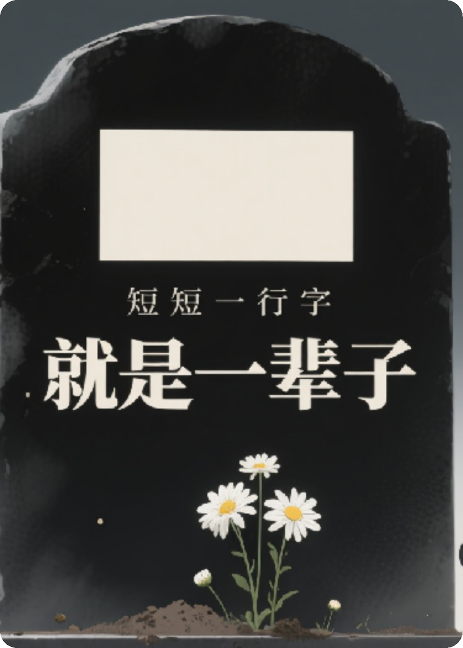 短短一行字，就是一輩子。