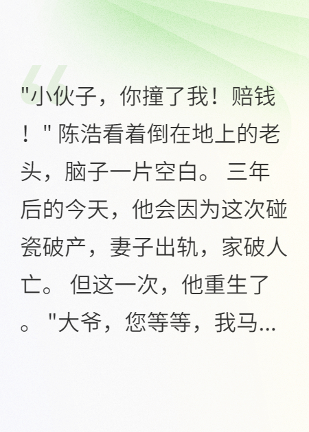 重生三年前我讓渣妻凈身出戶